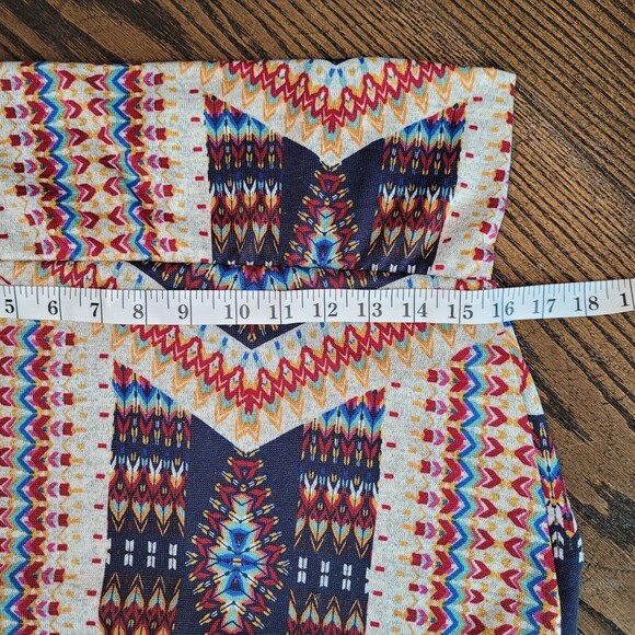 Living Doll Los Angeles Tribal Print Stretch  Maxi Skirt Size XL colorful - Picture 6 of 13
